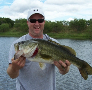 Steve Alexander holds another nice bass caught at San Saba Waco Creek.
