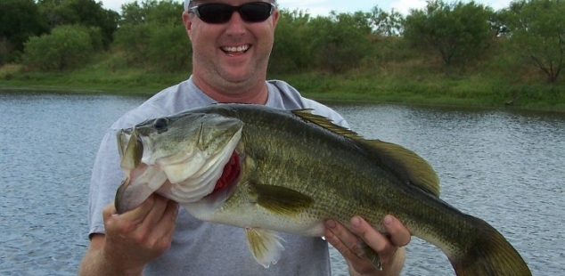 Steve Alexander holds another nice bass caught at San Saba Waco Creek.