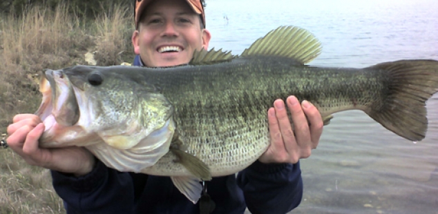 Jayson Dunston holds a 10 lb beauty from Cleburne Six O Ranch