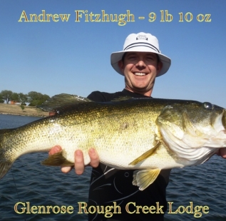What a fish! Andrew Fitzhugh caugh this hoss, post spawn at Glenrose Rough Creek Lodge.
