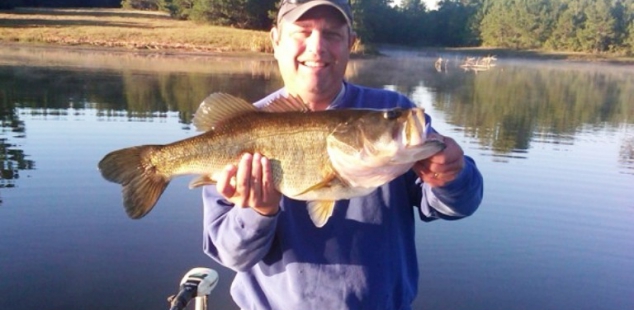 Marty Newman caught this 8.5 pounder at Longbranch Yates Place in early Fall. Yates Place is constantly yielding big bass.